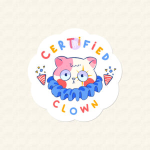 Certified clown vinyl sticker